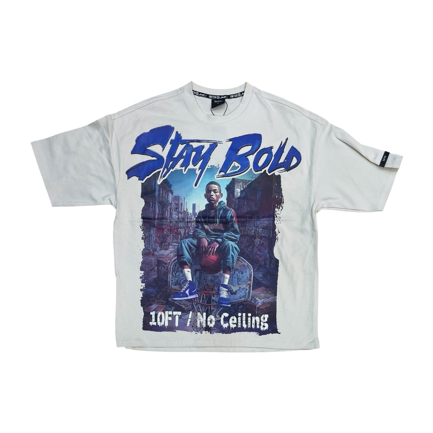 WH-SW6132 - Stay Bold Boxy Graphic T-Shirt