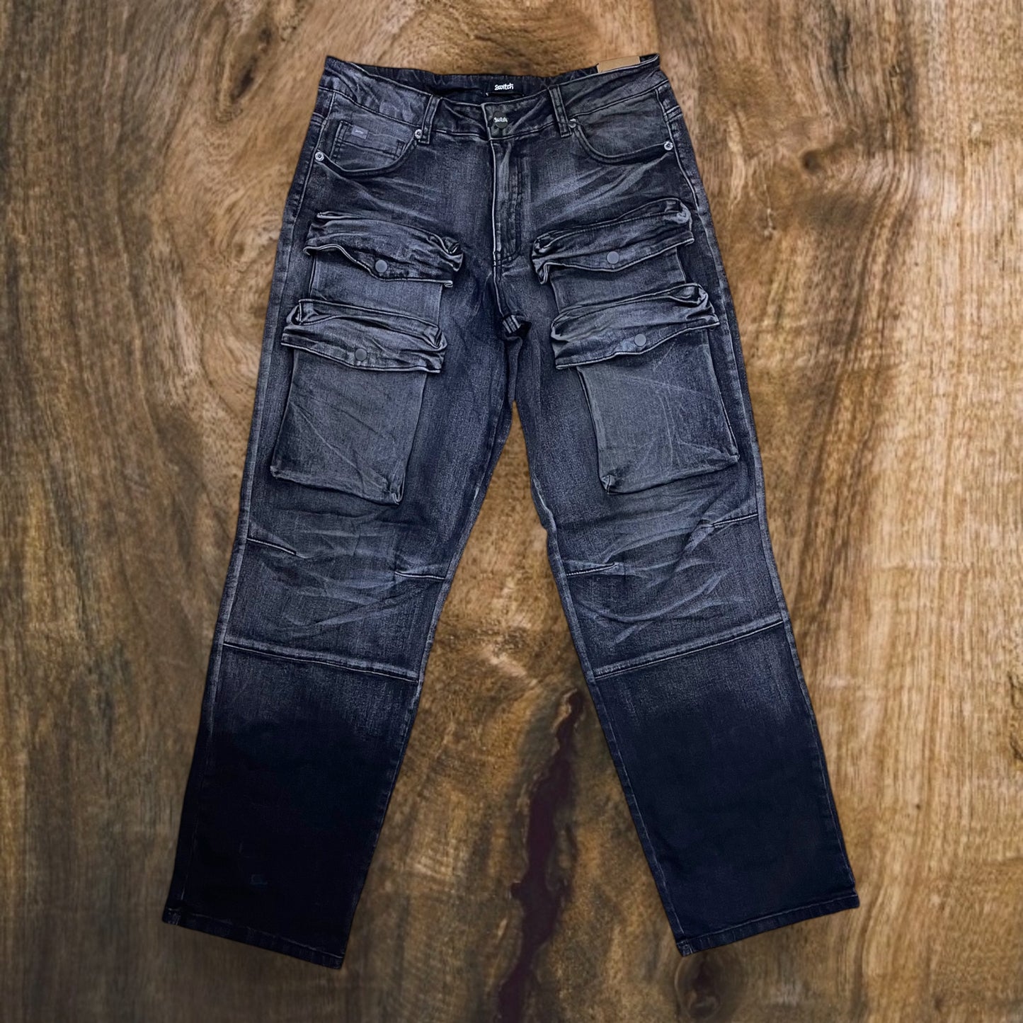 SF4690 - Cargo 3D Pocket Baggy Jeans