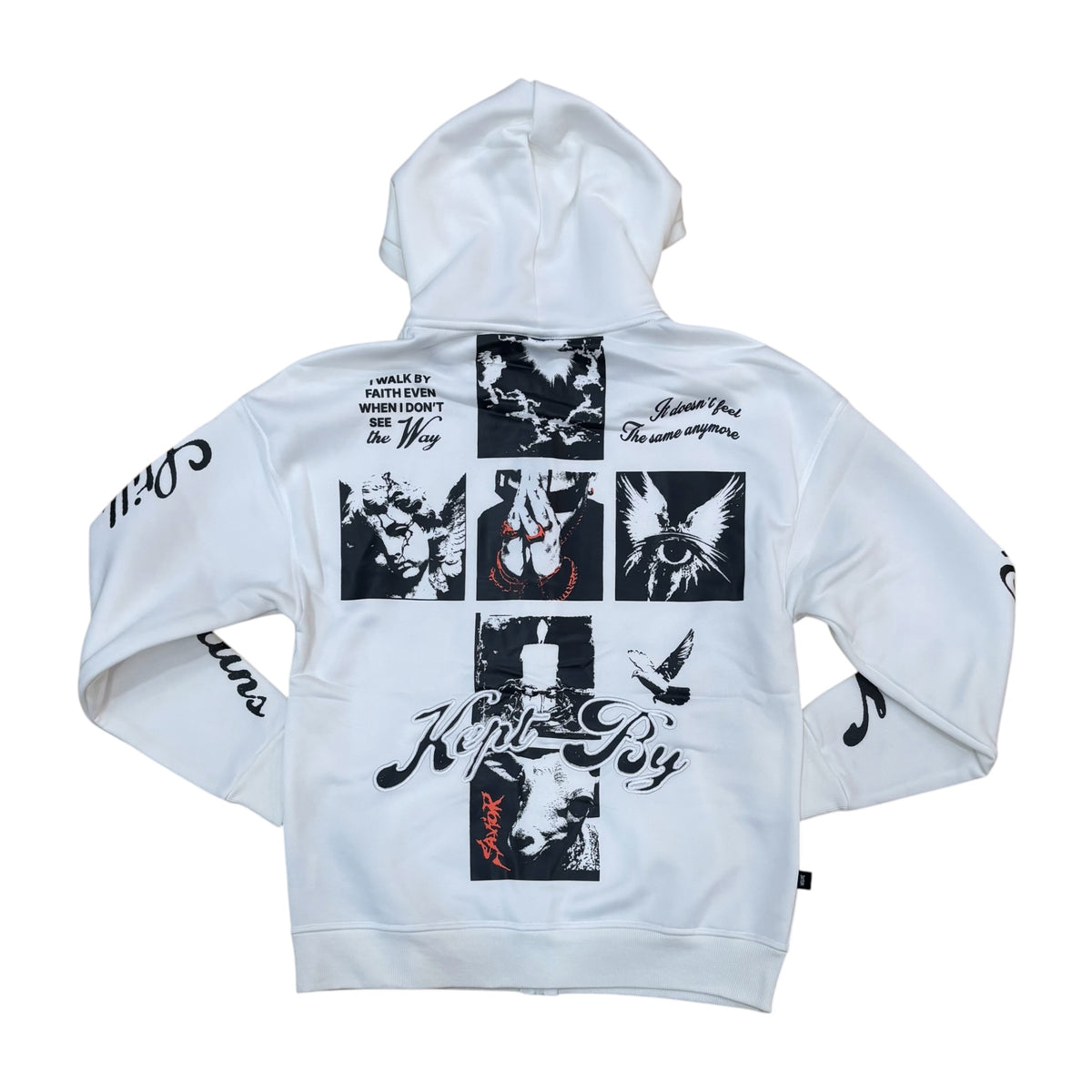 WH-SW6254 - Kept By Savior Zip Up Graphic Hoodie