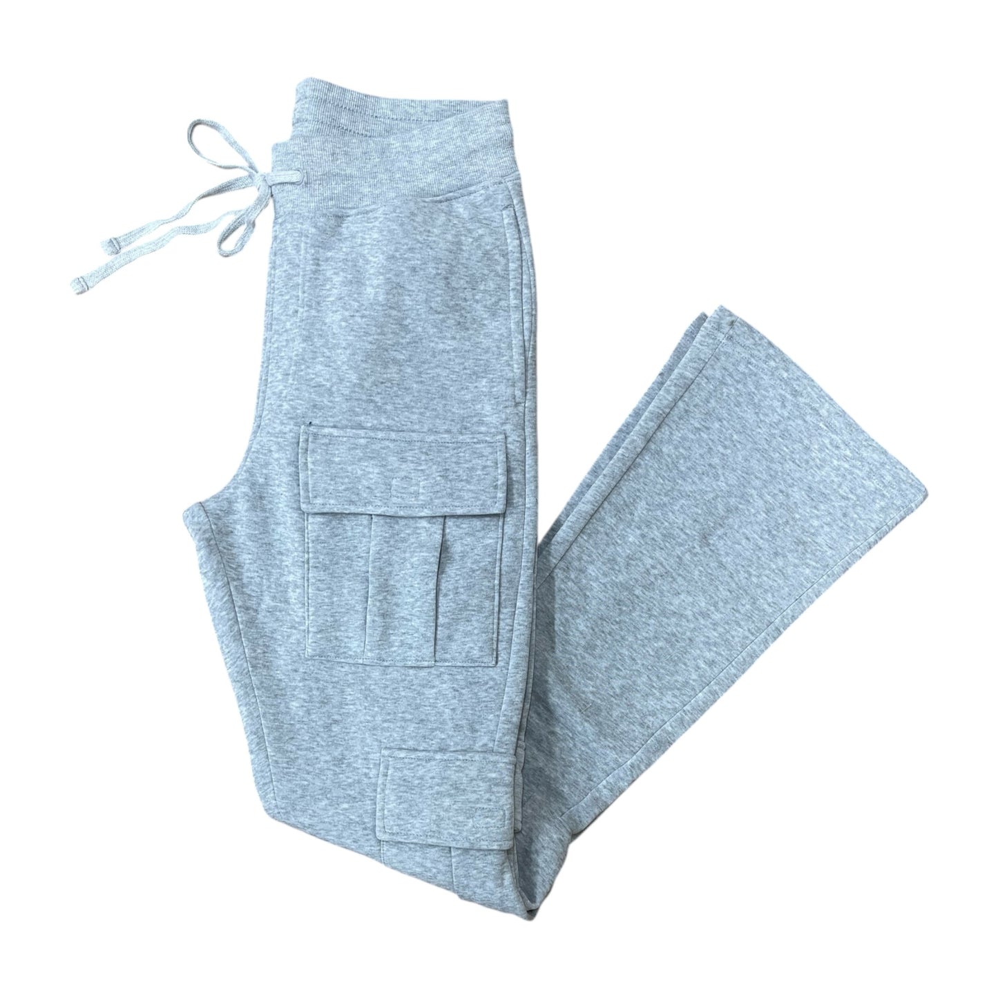 WH-100-474 - Solid Cargo Stacked Sweatpants