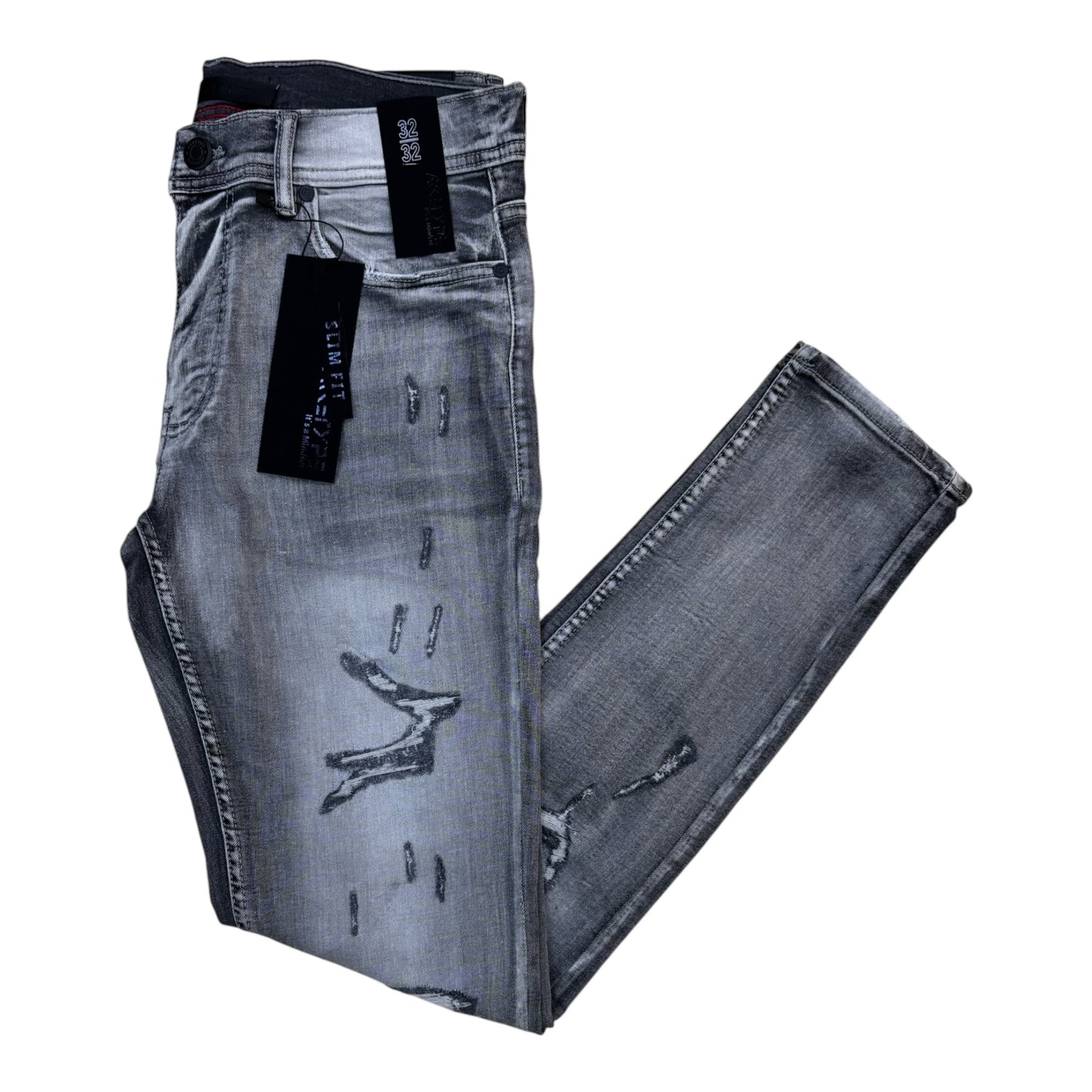 WH-P502 - Laredo Ripped Slim-Fit Stretch Jeans