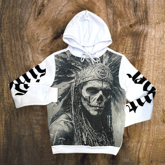 FB2554 - Sinner Rhinestone Tapestry Graphic Hoodie