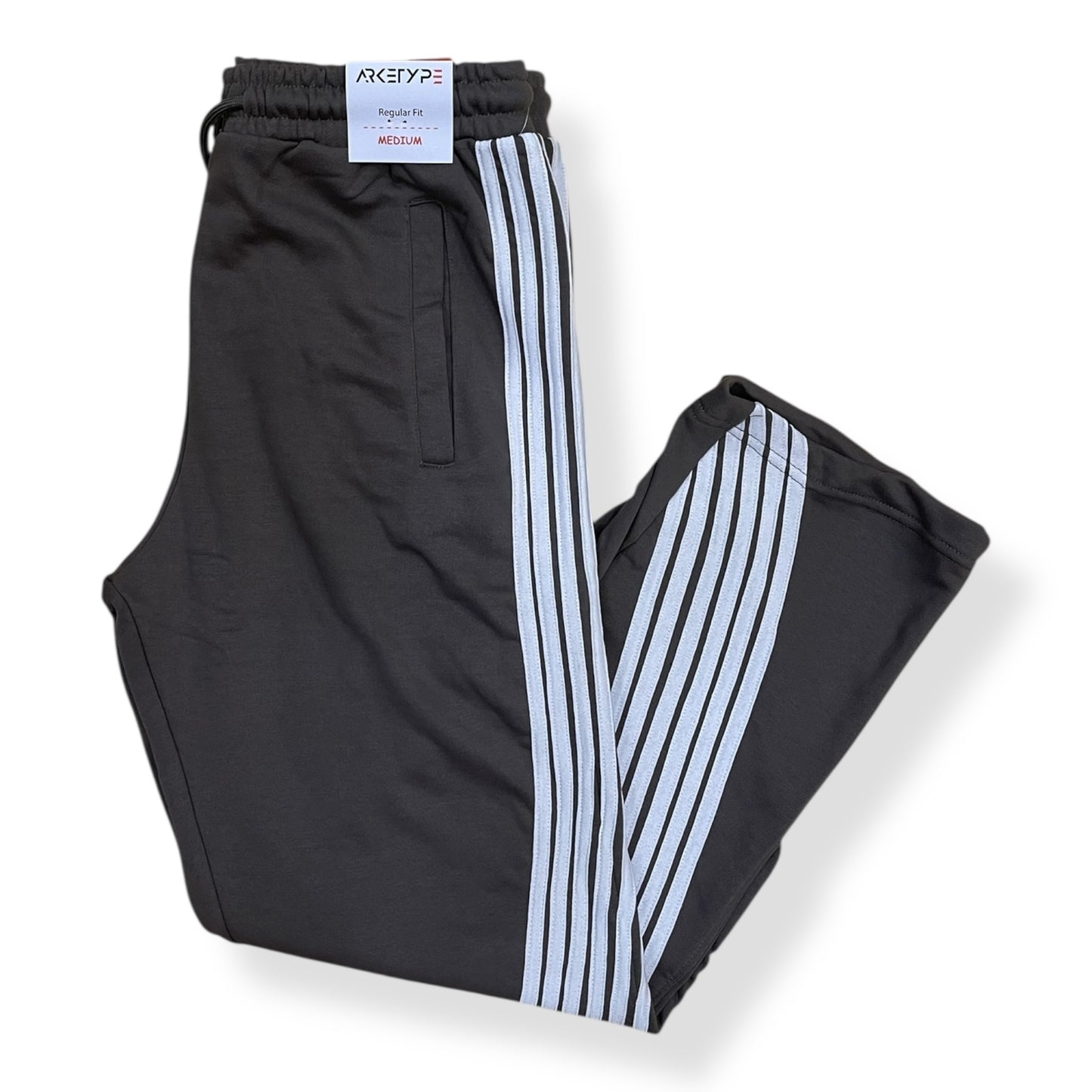 P558 - Racer Stripes French Terry Straight-Fit Pants