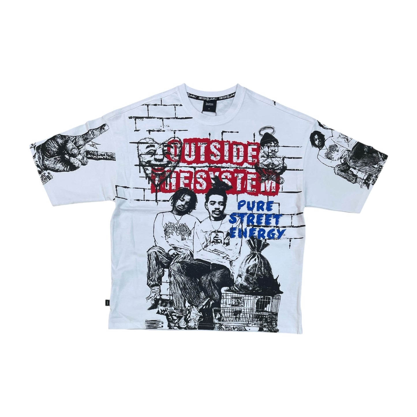 WH-SW6167 - Outside The System Boxy Graphic T-Shirt