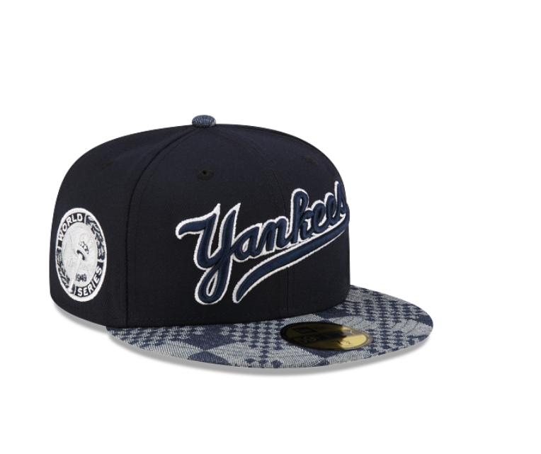 70863985 - New York Yankees NAVY PATTERN DENIM LTBLUE 59FIFTY Fitted