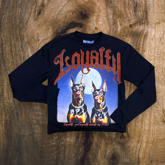 FB1513K - Kid's/Boy Loyalty L/S French Terry Crewneck Cropped Top