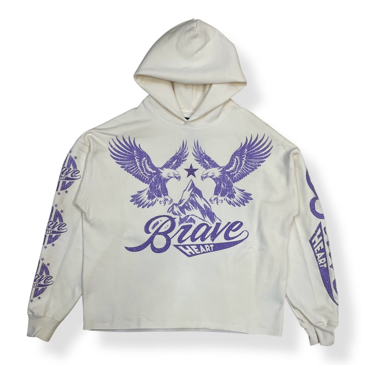 RK5481806 - Brave Heart Cropped Fleece Hoodie