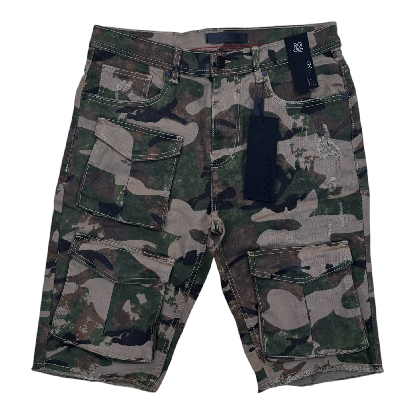 S602 - Multi Cargo Pocket Regular-Fit Stretch Shorts
