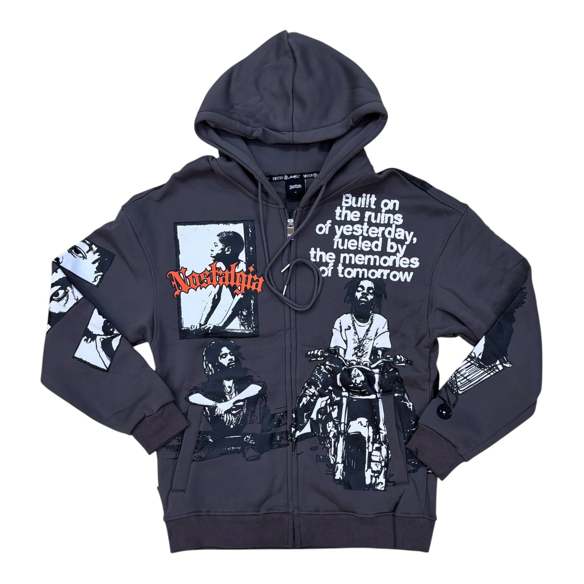 WH-SW6232 - Nostalgia Zip Up Graphic Hoodie