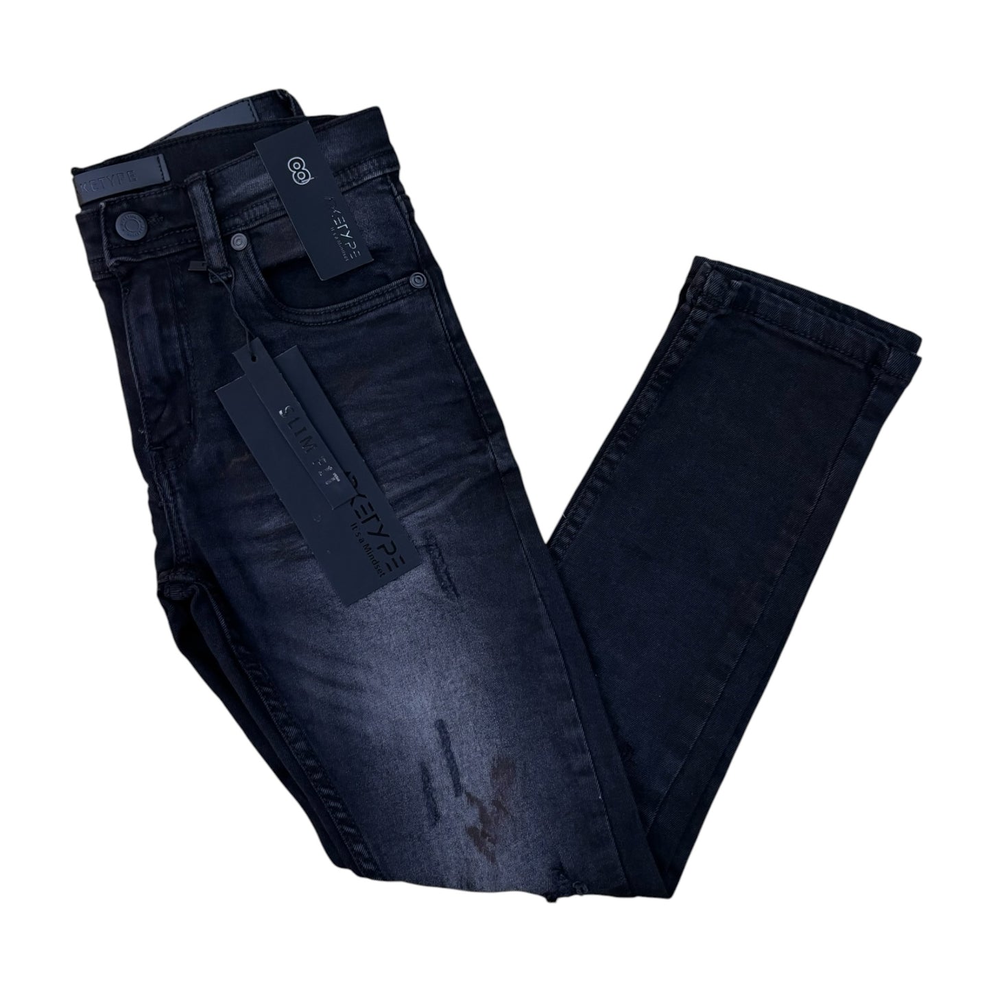 P611K - Boy's/Kids Revival Ripped Slim-Fit Stretch Jeans