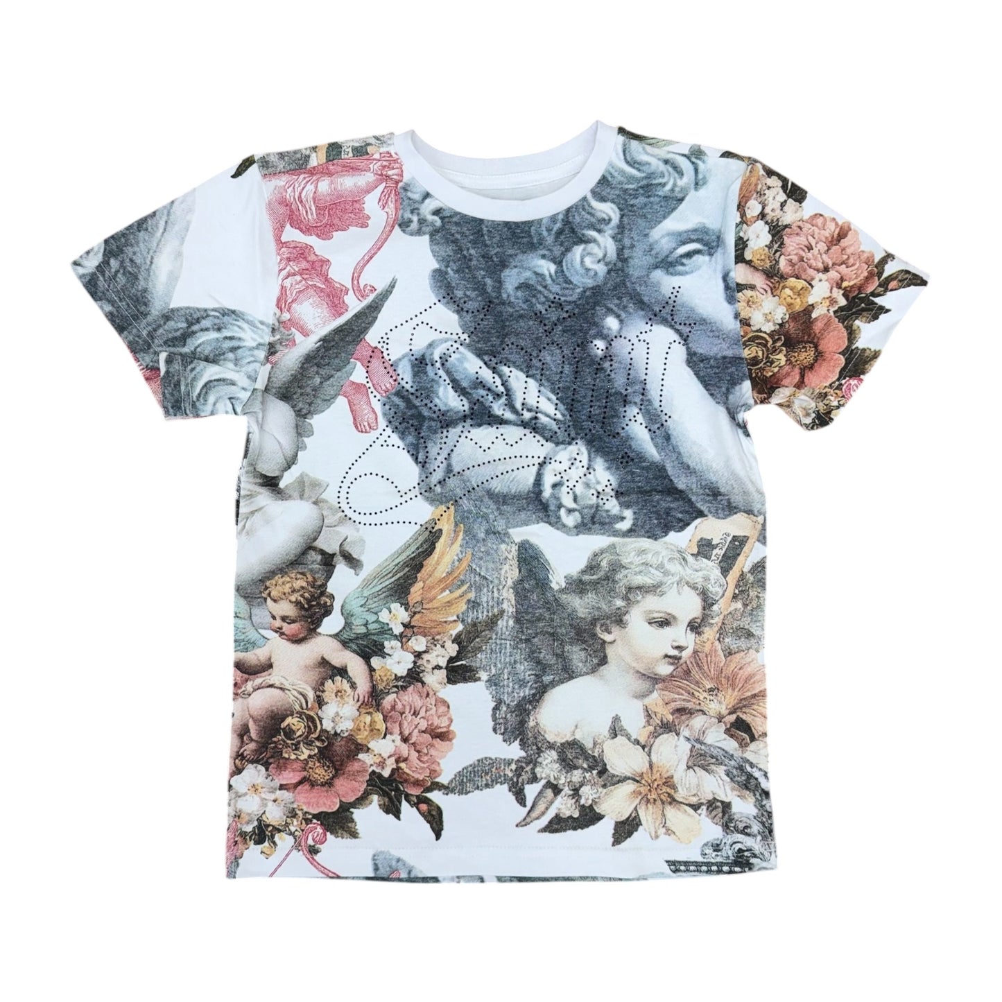 WH-FB1601K - Boy's/Kid's Saint with Rhinestone Graphic T-Shirt