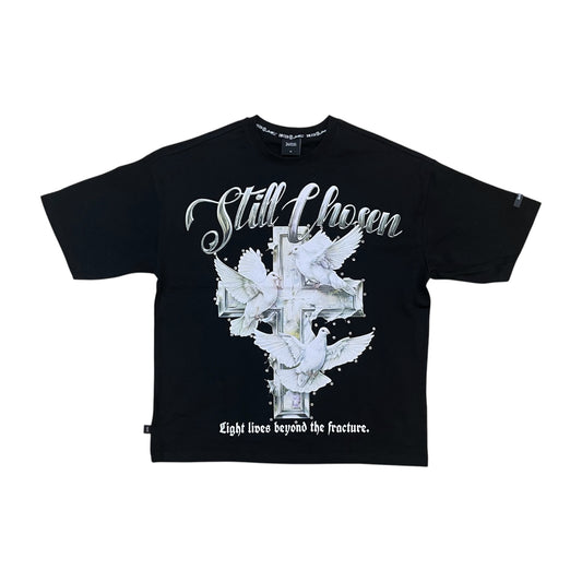 WH-SM6132 - Still Chosen with Studs Cropped Top Graphic T-Shirt