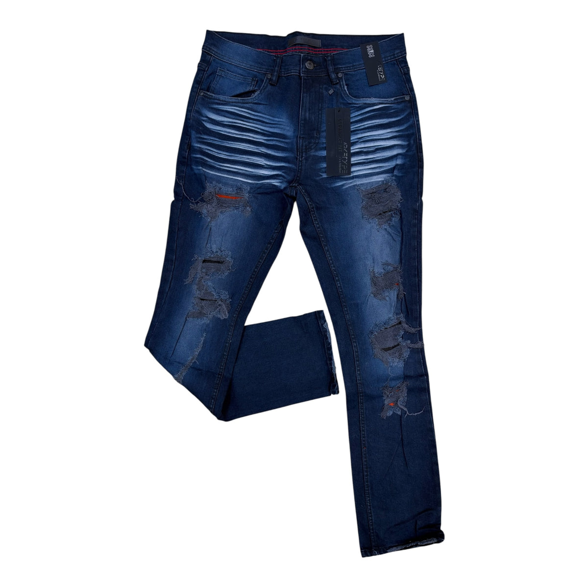 WH-P623 - Color Backing Straight Fit stretch Jeans