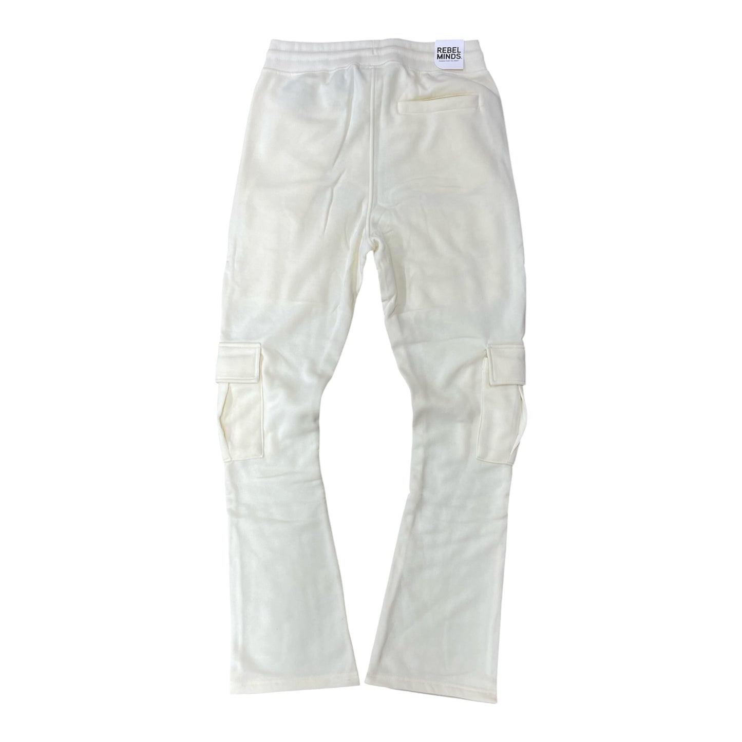 WH-100-474 - Solid Cargo Stacked Sweatpants