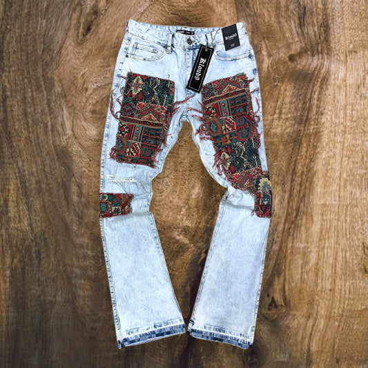 P24110 - Men's Premium Stacked Flare Pants with Tapestry