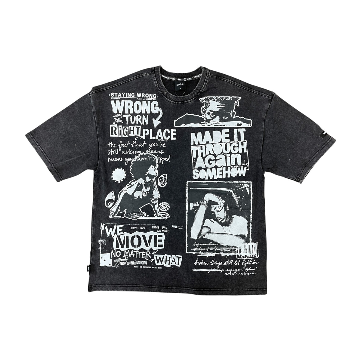 WH-SW6188 - Made It Through Better Boxy Graphic T-Shirt