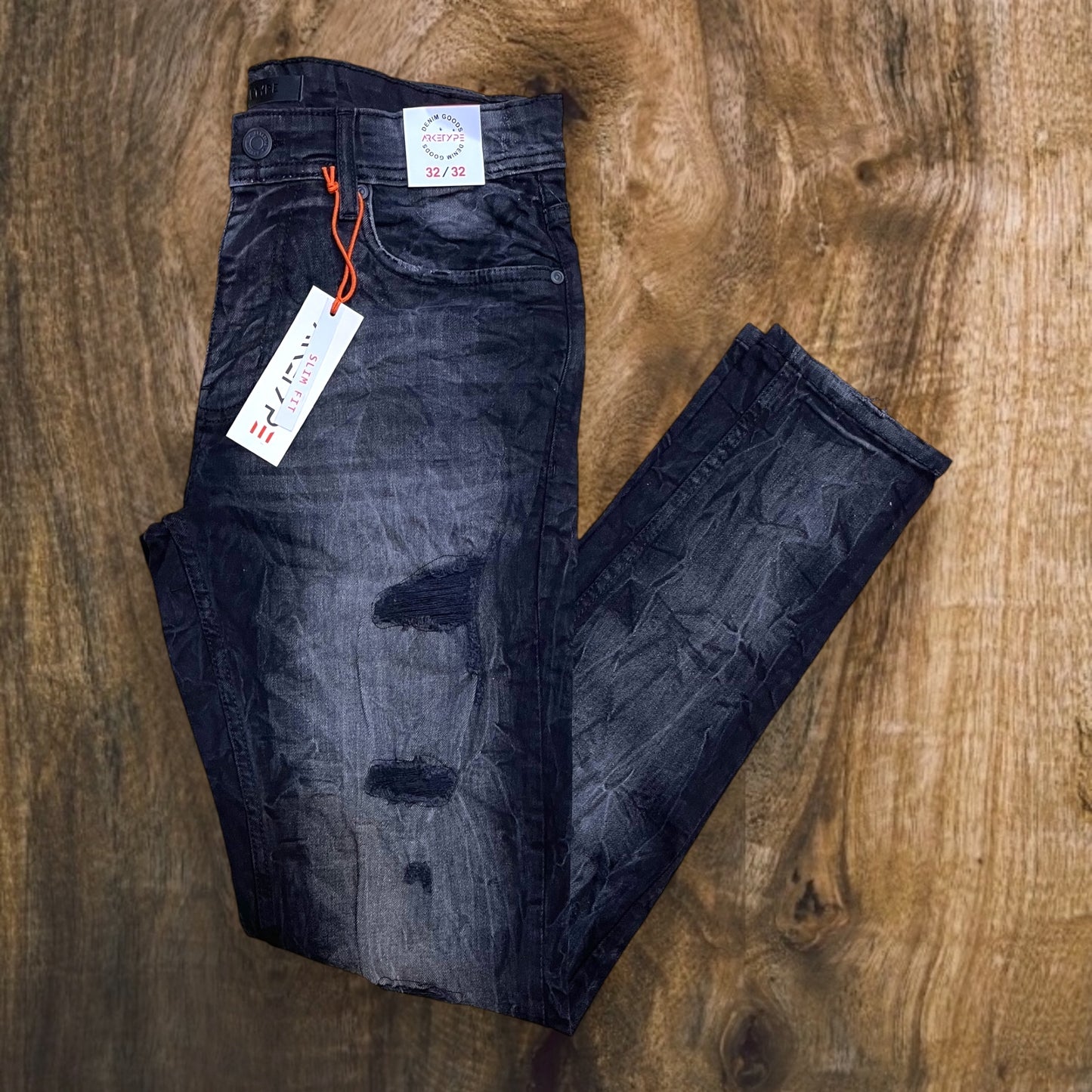 P539 - Volt Rip N Repair Slim-Fit Stretch Jeans