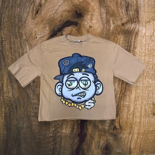 T2582- Royalty Cropped Top Graphic T-Shirt