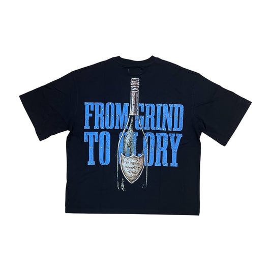 WH-RK1482025 - Money Power with Rhinestones n Studs Boxy Graphic T-Shirt