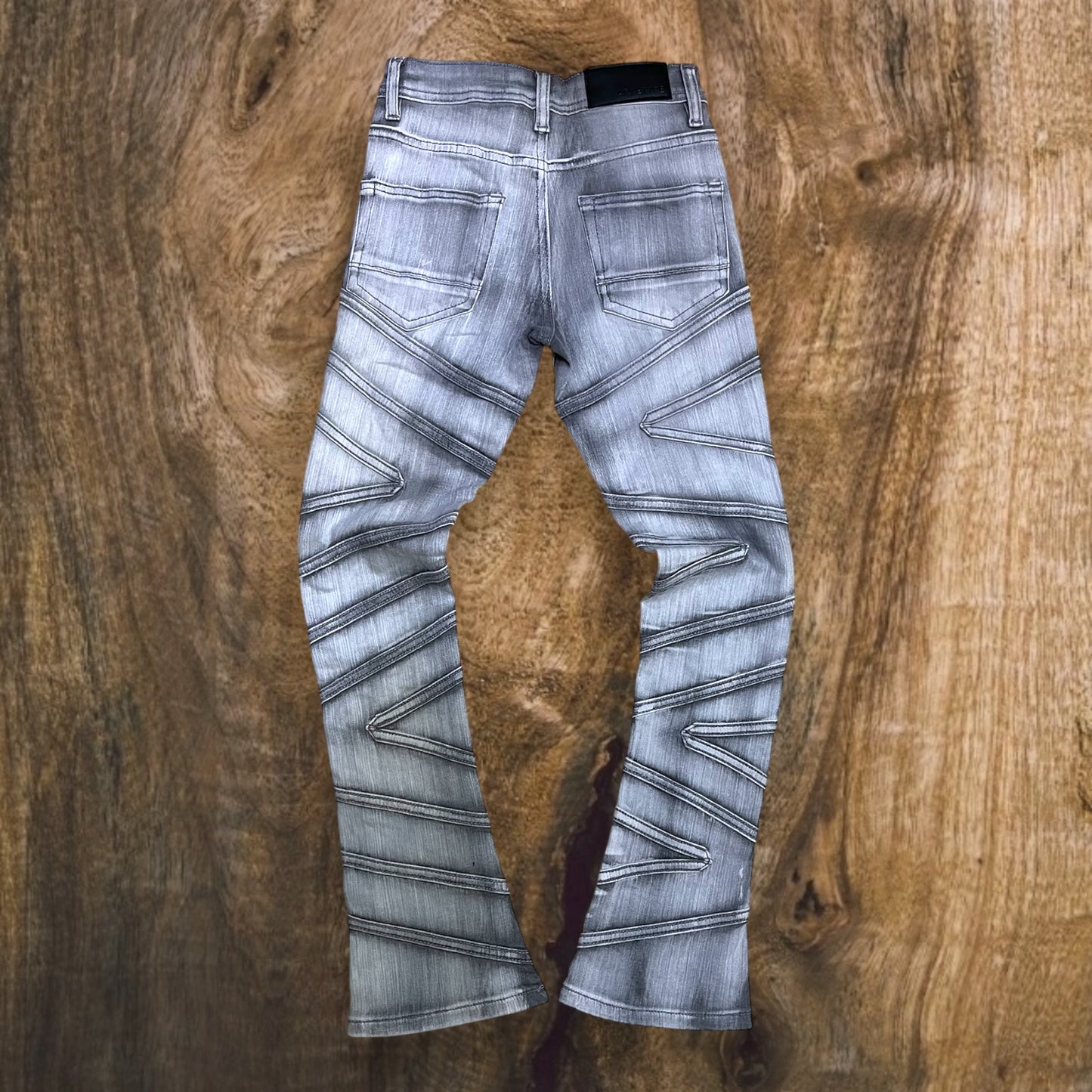 P432K - Boys/Kids 8-18 Charlie Stacked Flare Jeans
