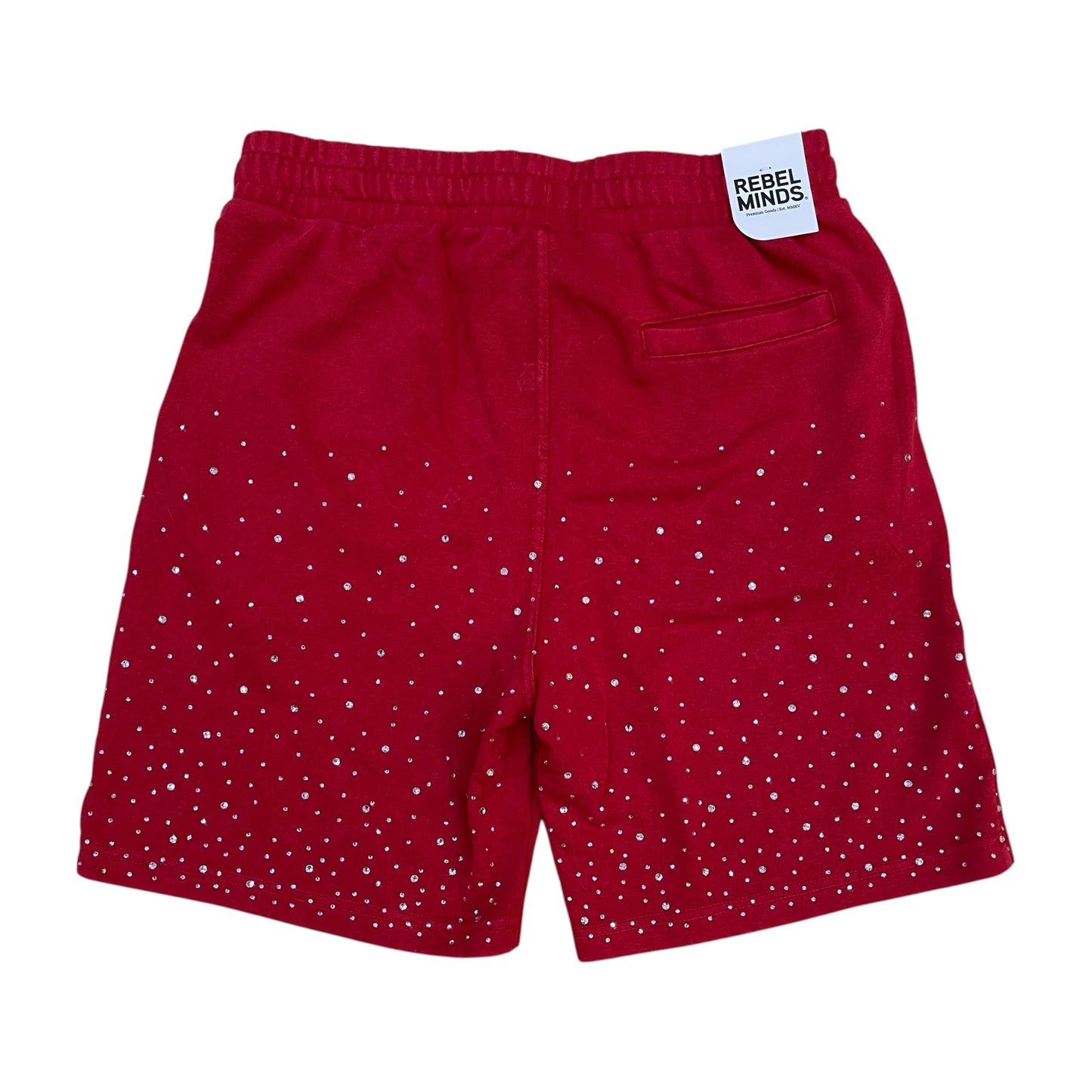 610-11966 - Washed Rhinestone Galaxy French Terry Fleece Shorts