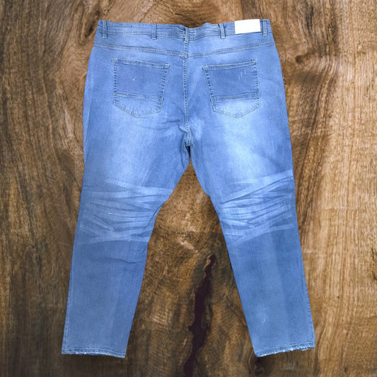 P401X - Big Men's Bolt Ripped Slim-Fit Stretch Jeans