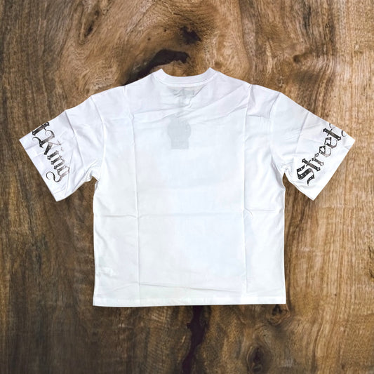 RK1481863 - Louder Than Life Rhinestone Boxy Graphic T-Shirt