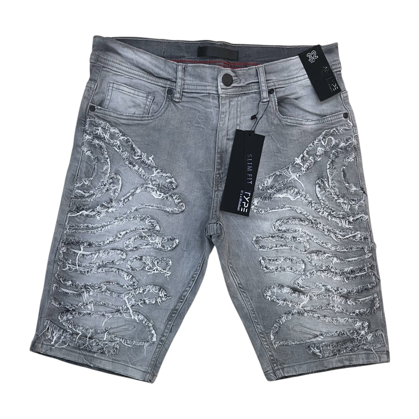S606 - Cypress Laser Motif Slim-Fit Shorts