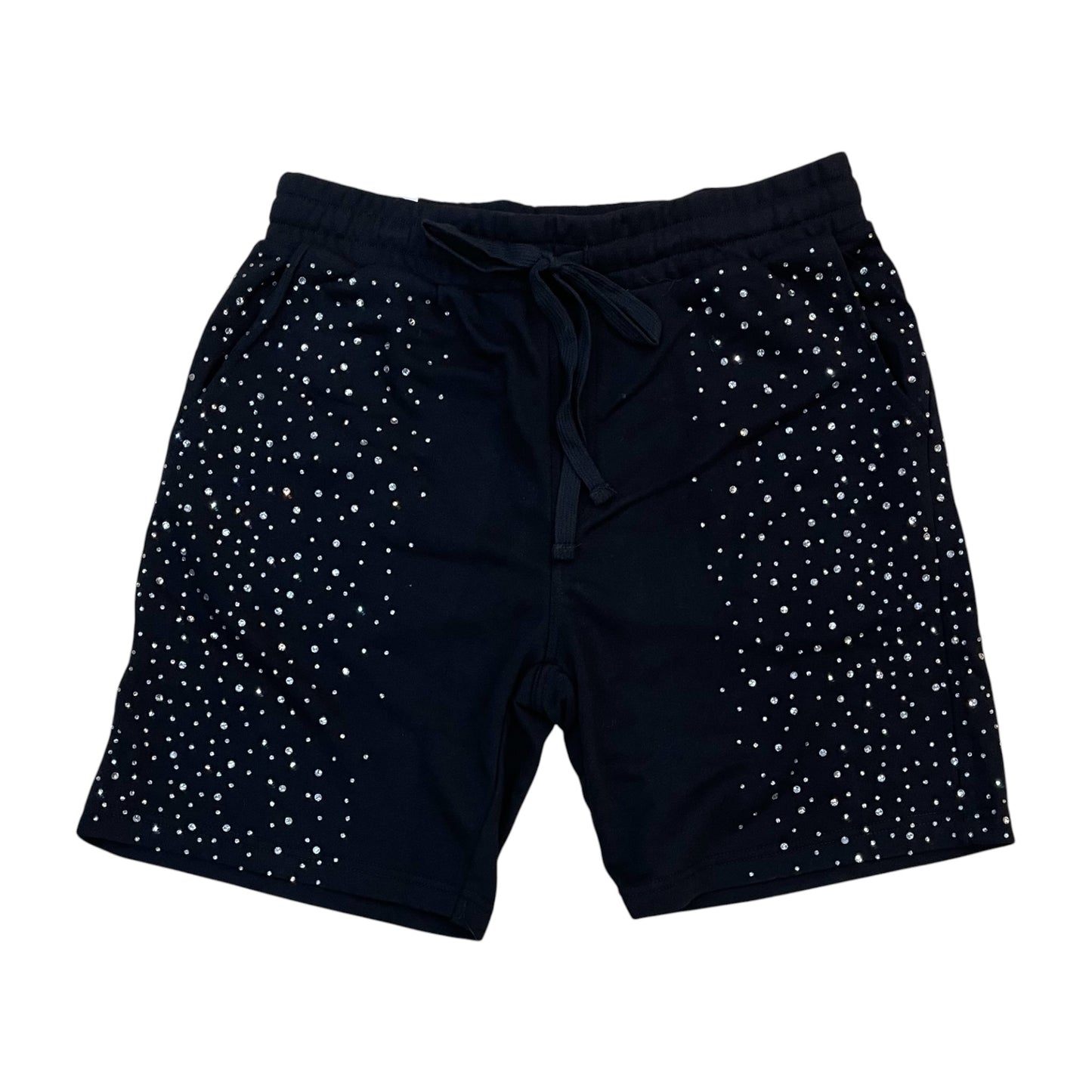 610-11965 - Rhinestone Galaxy French Terry Fleece Shorts