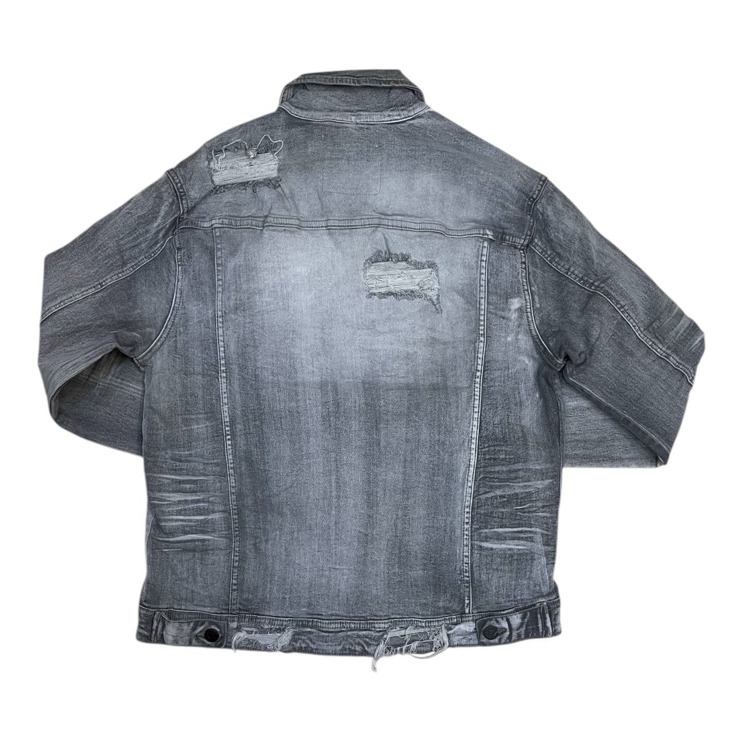 J540N - Double Whisker Rip n Repair Denim Stretch Jacket
