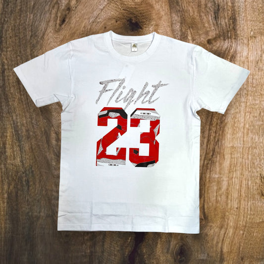 JC010825 - Flight 23 University Red Regular-Fit Graphic T-Shirt