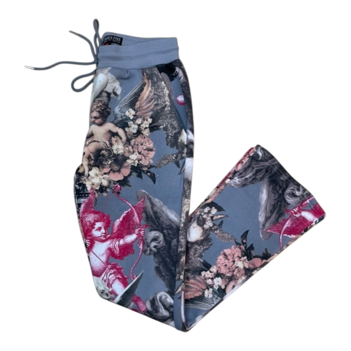 FB3615 - Angels Digital Print With Rhinestone Stacked Flared Pants