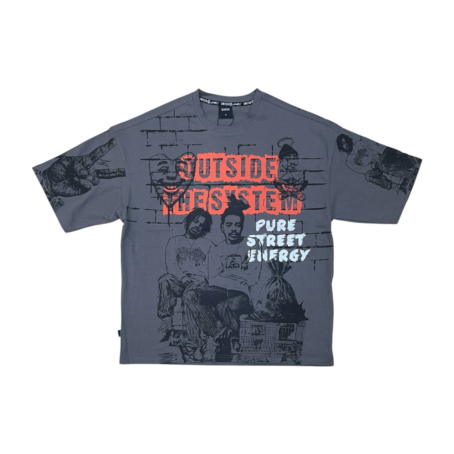 WH-SW6167 - Outside The System Boxy Graphic T-Shirt
