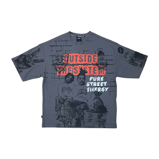 WH-SW6167 - Outside The System Boxy Graphic T-Shirt