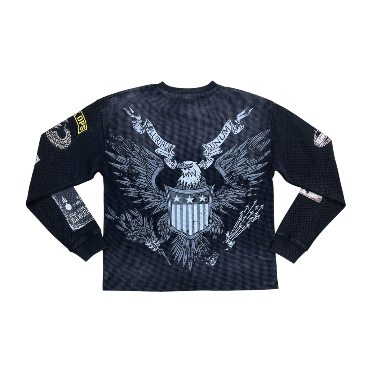 WH-3163-246 - Only US Military Style with Studded Stars Graphic L/S Thermal
