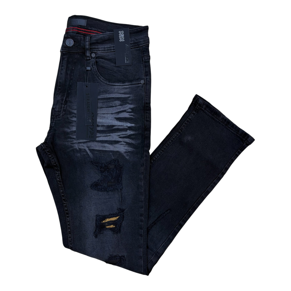 WH-P623 - Color Backing Straight Fit stretch Jeans