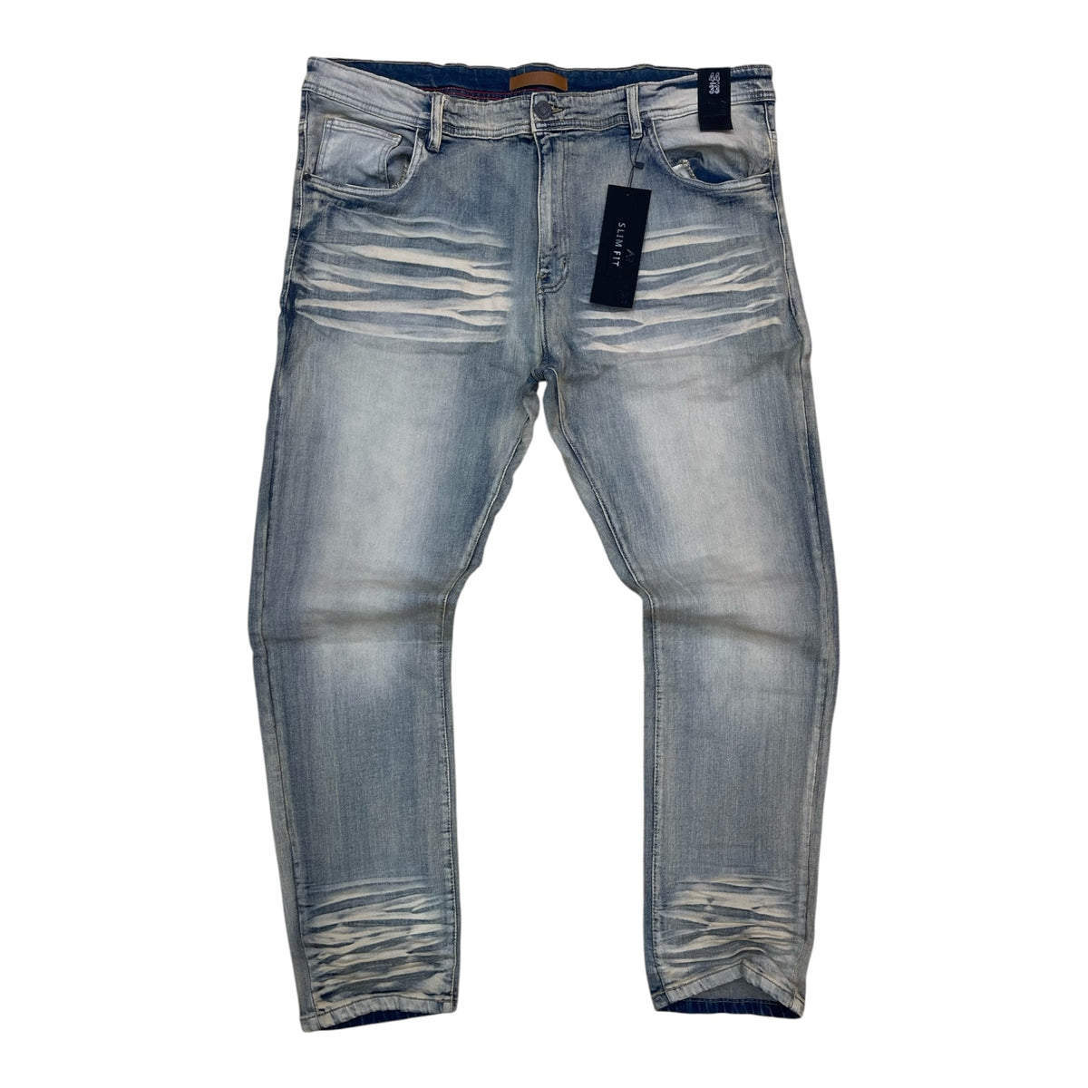 PC05X - Big Men's Core Washed Clean Look Slim-Fit Stretch Jeans