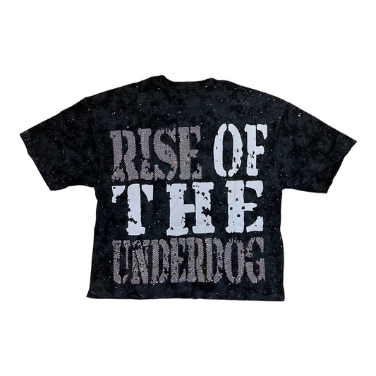 T1420 - Contender with Rhinestones Cropped Top T-Shirt