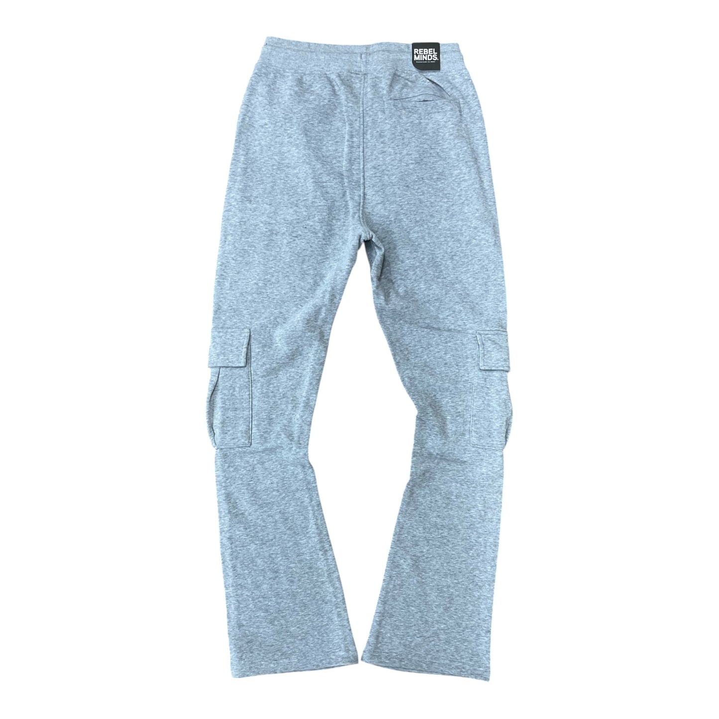 WH-100-474 - Solid Cargo Stacked Sweatpants