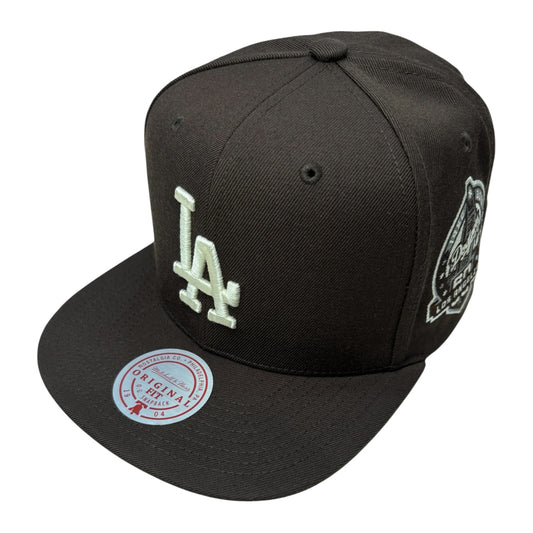 HS17976 - LA Dodgers Brown/Cream OS FASHION Snapback