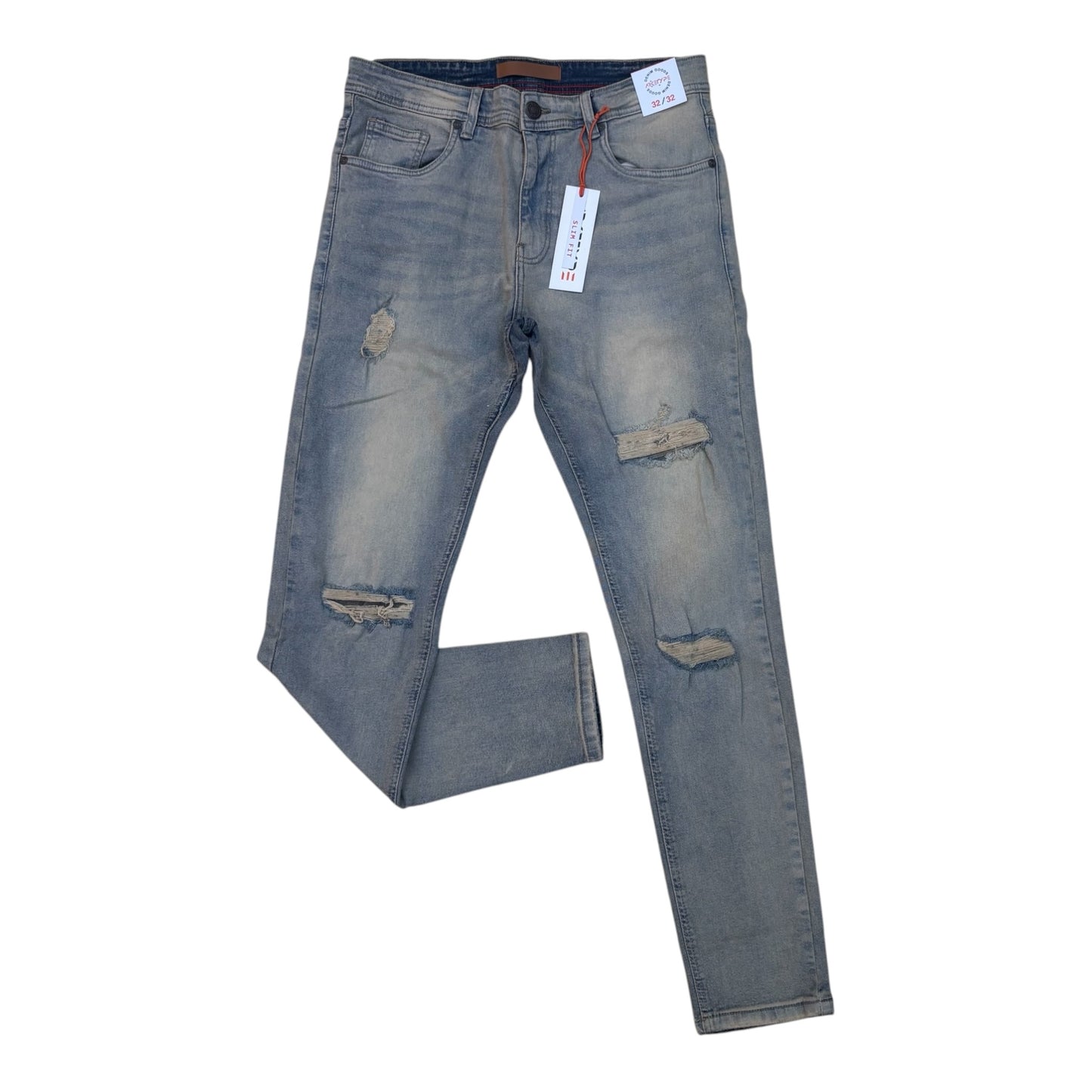 WH-P607 - Ricky Essential Ripped Slim-Fit Stretch Jeans