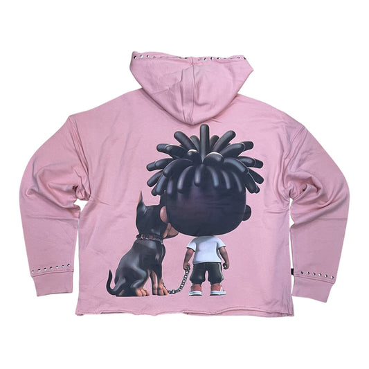 SW5239 - Unruly Life Graphic Cropped Top Hoodie