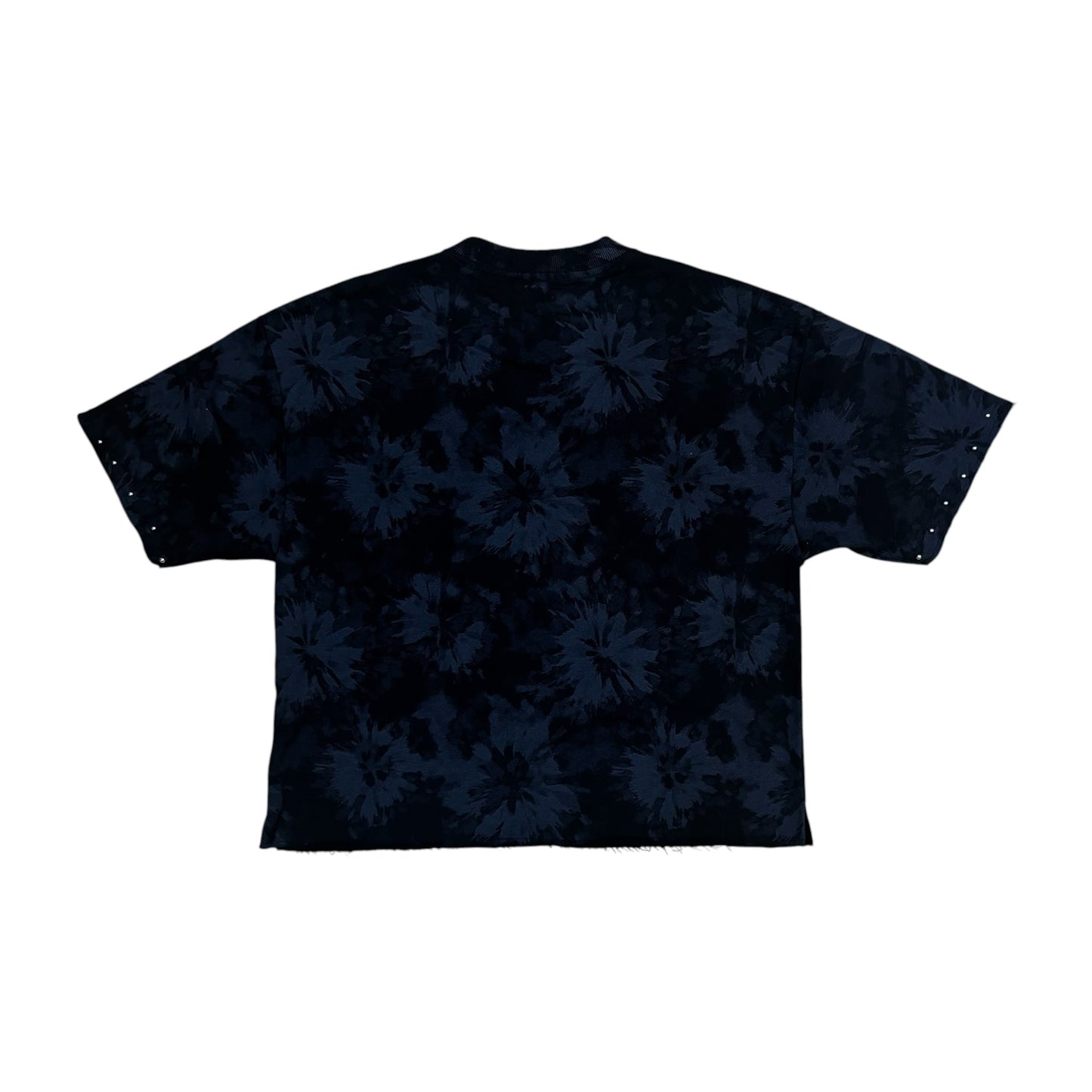 WH-T1558 - Sinner No Rules with Rhinestones n Studs Cropped Top T-Shirt
