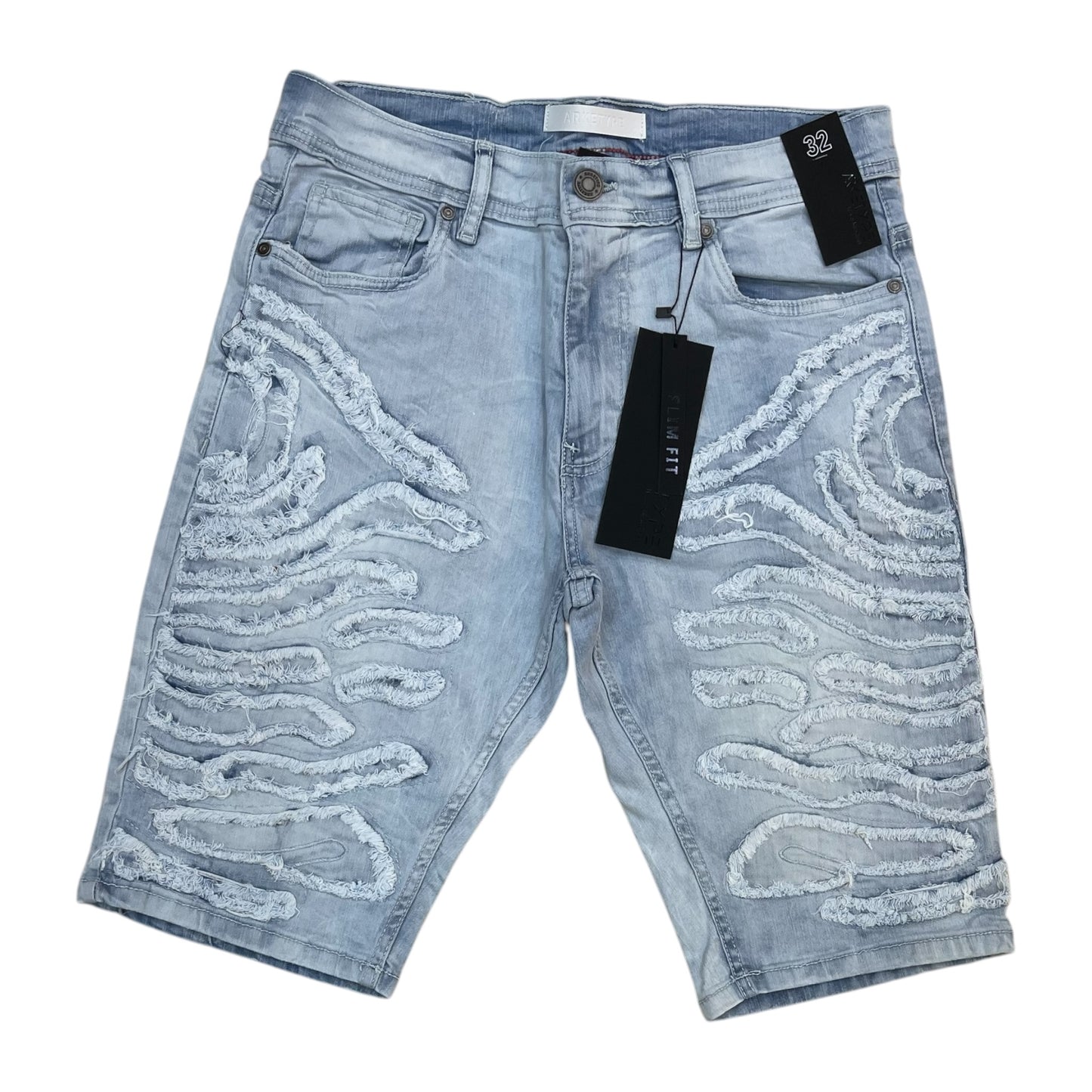 S606 - Cypress Laser Motif Slim-Fit Shorts