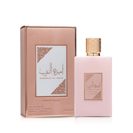 Lattafa Ameerat Al Arab Prive Rose Eau de Parfum Spray for Women, 3.4 Ounce