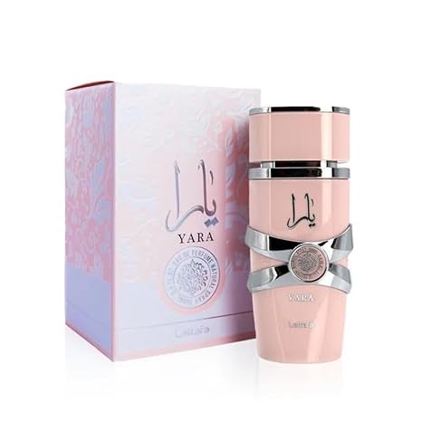 Lattafa Yara Amber Vanilla fragrance for Women Eau de Parfum Spray, 3.4 Ounce