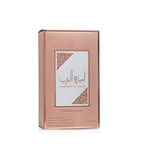 Lattafa Ameerat Al Arab Prive Rose Eau de Parfum Spray for Women, 3.4 Ounce