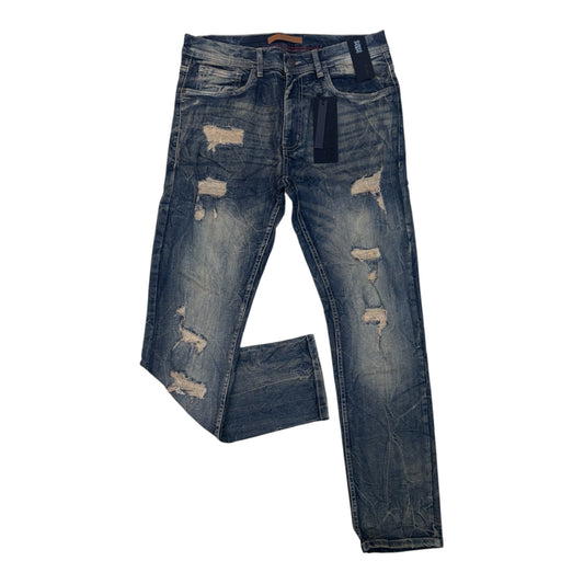 WH-P609 - Watson Ripped Slim Straight-Fit Stretch Jeans
