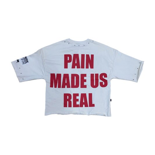WH-SW6142 - Keep It Real with Studs Cropped Top Graphic T-Shirt