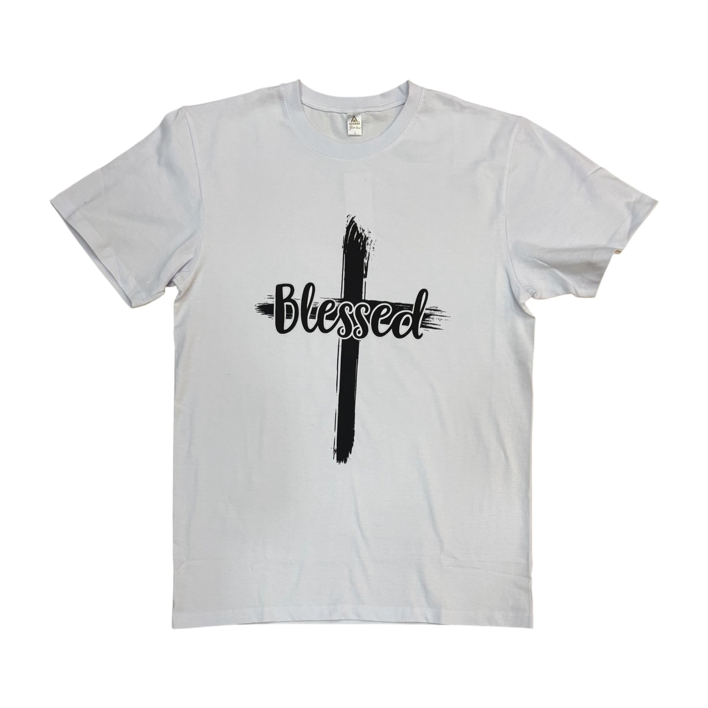 JC031426 - Blessed with Cross Regular-Fit Graphic T-Shirt